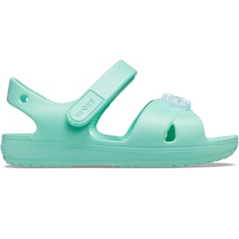 Crocs children's sandals Classic Cross Strap Charm mint 206947 3U3 green Crocs children's sandals Classic Cross Strap Charm mint 206947 3U3 green