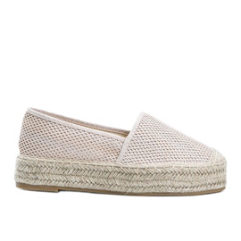 Beige espadrilles on a thick Lia sole