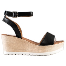 Seastar Classic Wedge Sandals black Seastar Classic Wedge Sandals black
