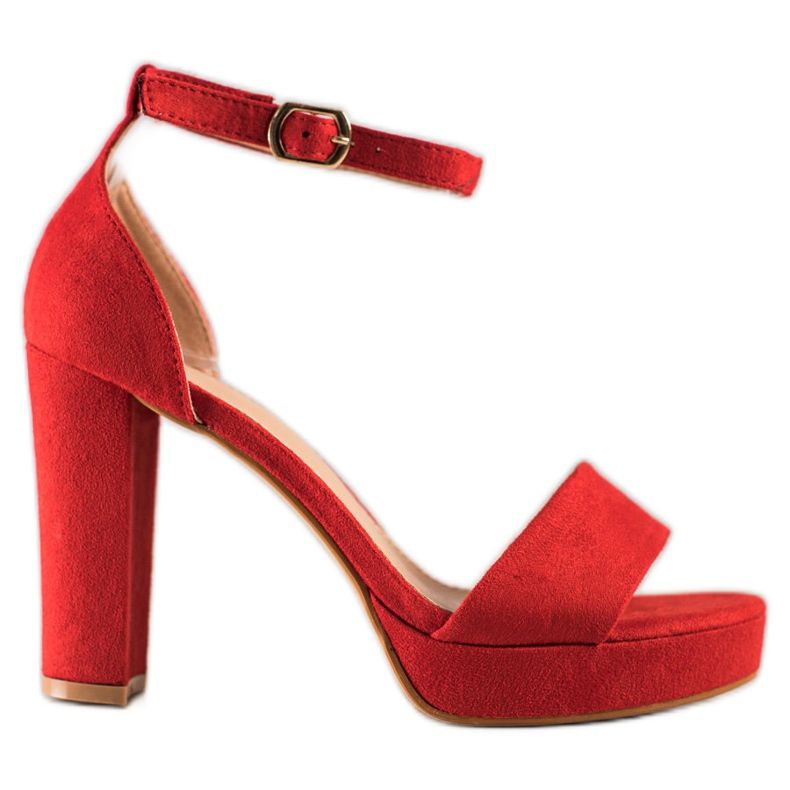 Weide Red Sandals On A Bar