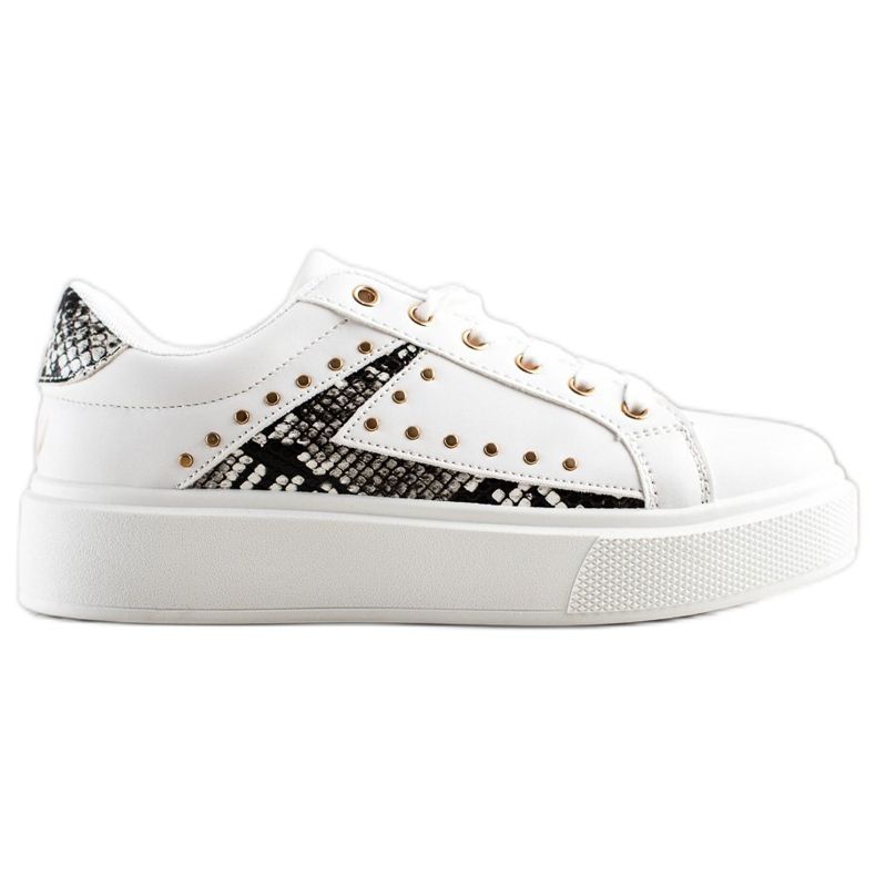 SHELOVET White Sneakers On The Platform black SHELOVET White Sneakers On The Platform black