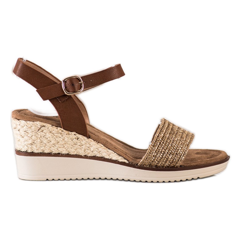 Evento Light Braided Sandals beige brown
