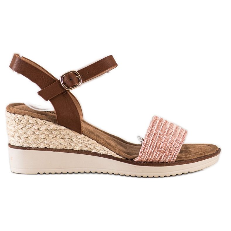 Evento Light Braided Sandals brown pink Evento Light Braided Sandals brown pink