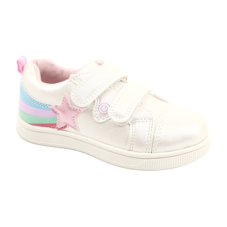 Evento Girls' sports shoes with a star 21Dz23-3904 white