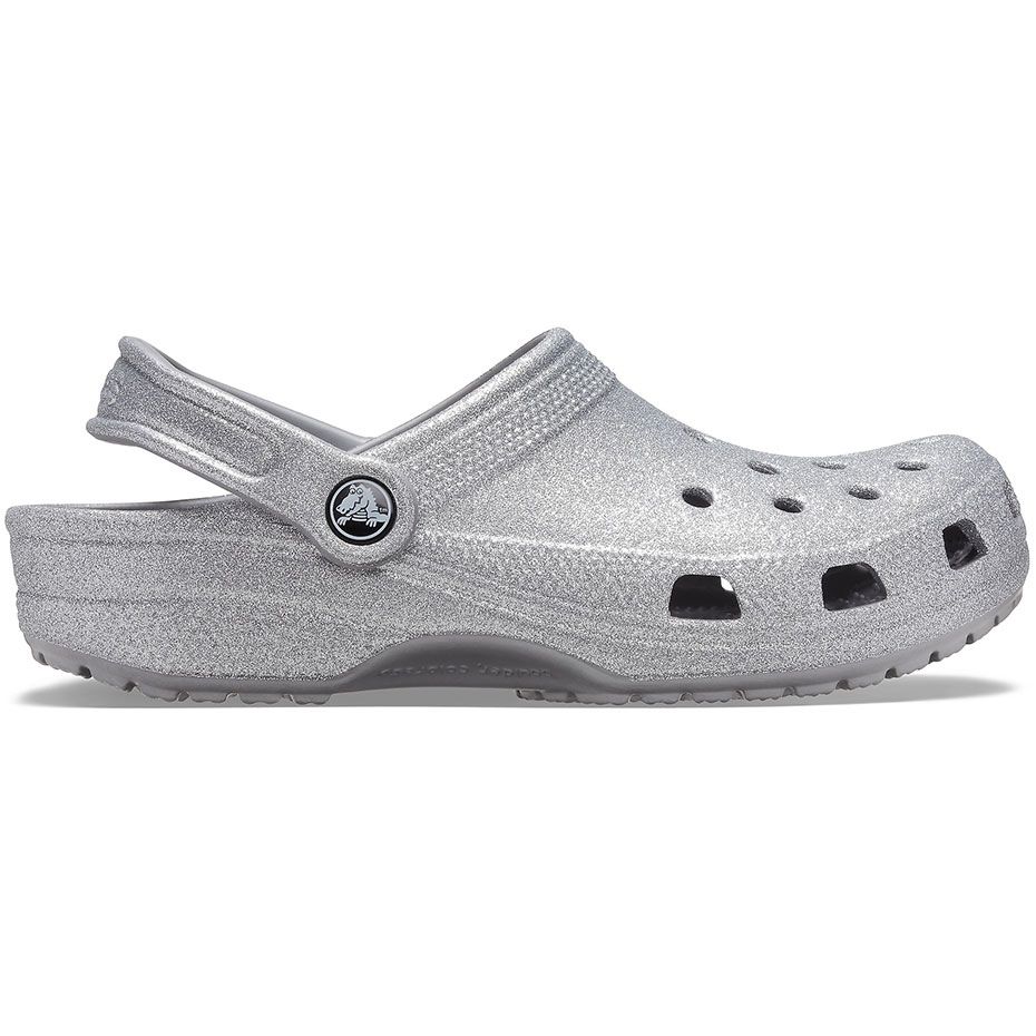 Girls silver crocs Clearance