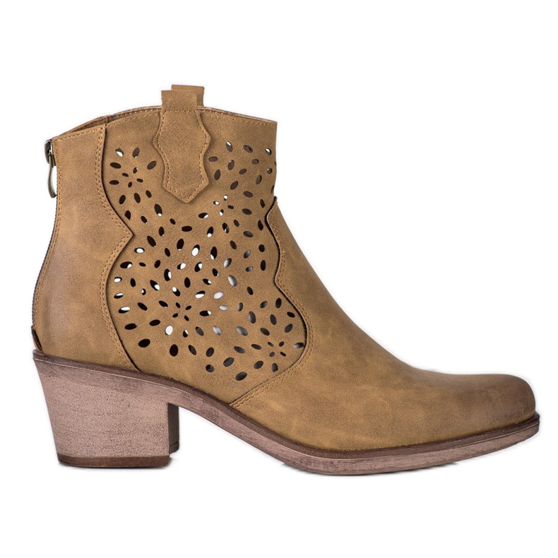 Sergio Leone Spring openwork boots brown