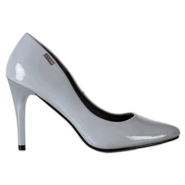 Goodin Lacquered pumps grey