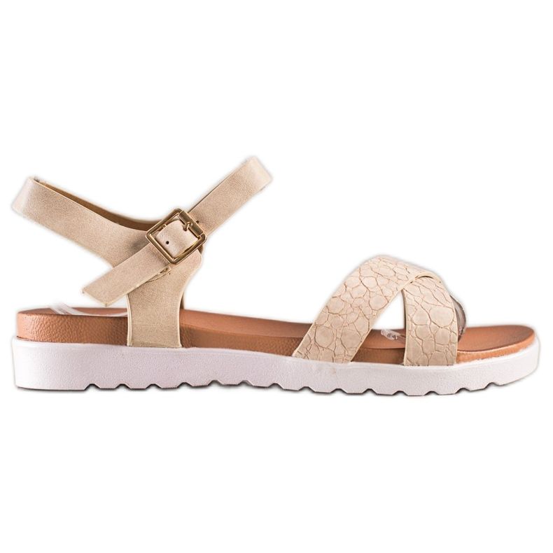 Weide Beige Sandals With Eco Leather