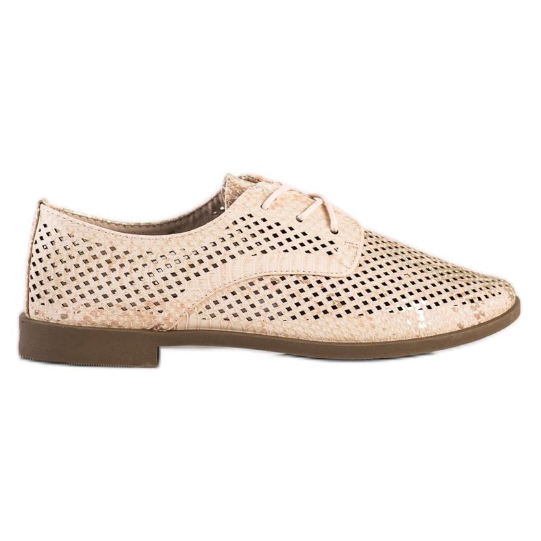 SHELOVET Openwork shoes for spring beige