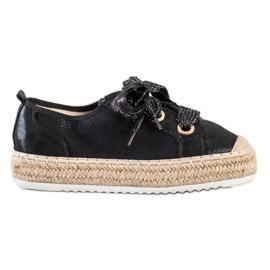 Mannika Espadrilles With Decorative Binding black