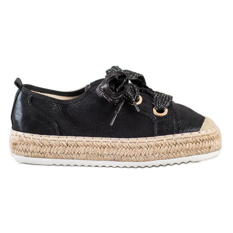 Mannika Espadrilles With Decorative Binding black