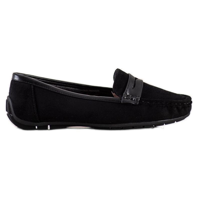SHELOVET Comfortable Black Moccasins