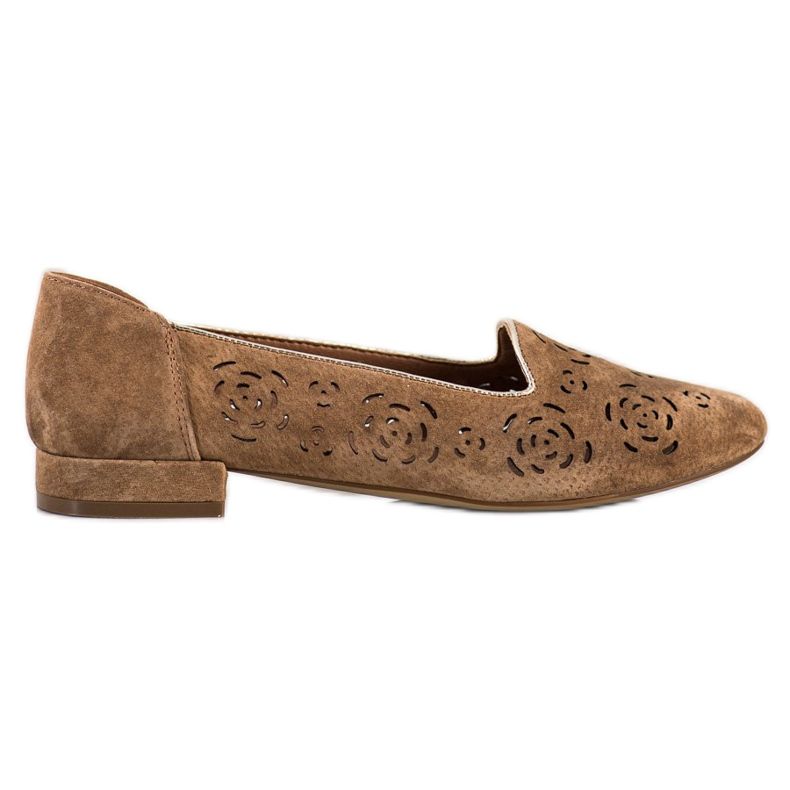 Leather Pumps With Roses Sergio Leone brown