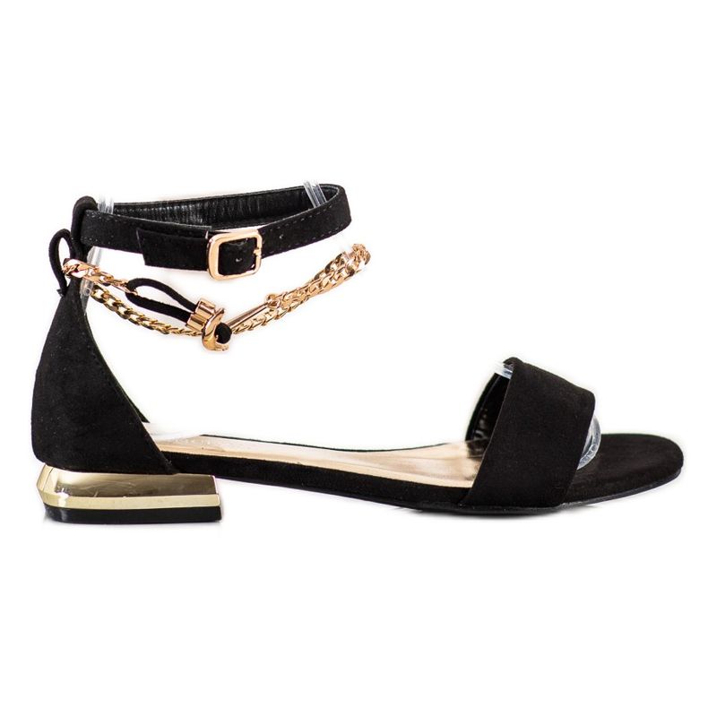 Sandals With Decorative Chain VINCEZA black
