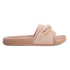 Comfortable VINCEZA Suede Slippers brown