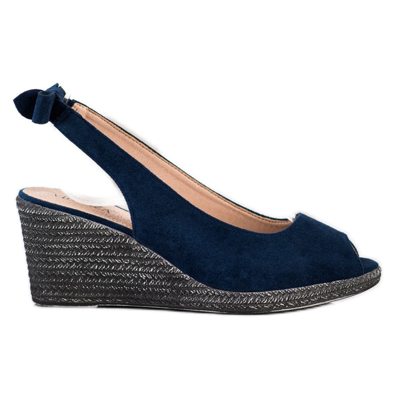 Slip-on sandals on the VINCEZA wedge navy blue blue Slip-on sandals on the VINCEZA wedge navy blue blue