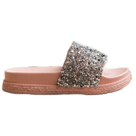 Seastar Fashionable Slippers On The Platform pink multicolored Seastar Fashionable Slippers On The Platform pink multicolored