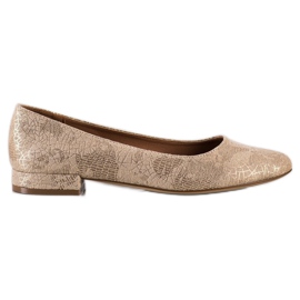 Sergio Leone BL625 Flat Heel Ballerinas beige golden