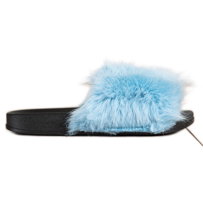 SHELOVET Comfortable Fur Slippers blue