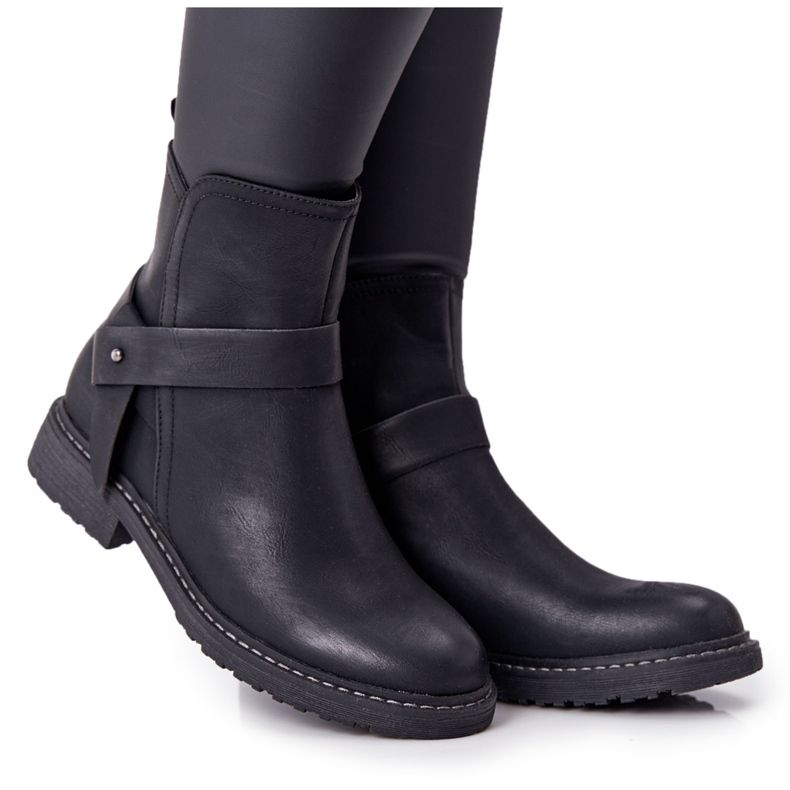 PJ1 Women's Black Warm Boots Workers Alivia