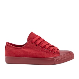Red Mara eco-suede sneakers