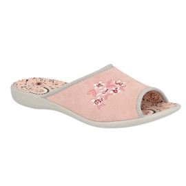 Befado women's shoes flower VIKI 254D126 pink silver grey Befado women's shoes flower VIKI 254D126 pink silver grey