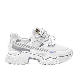 White sneakers on a thick Leanna sole
