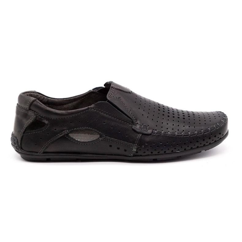 Olivier Men's shoes moccasins 901 summer black grain Olivier Men's shoes moccasins 901 summer black grain