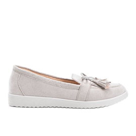 Beige moccasins with fringes Magdalena