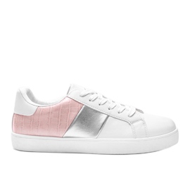 Haille pastel white and pink sneakers