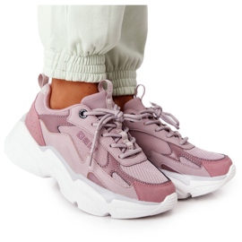 Women's Sport Shoes Memory Foam Big Star HH274258 Violet purple pink