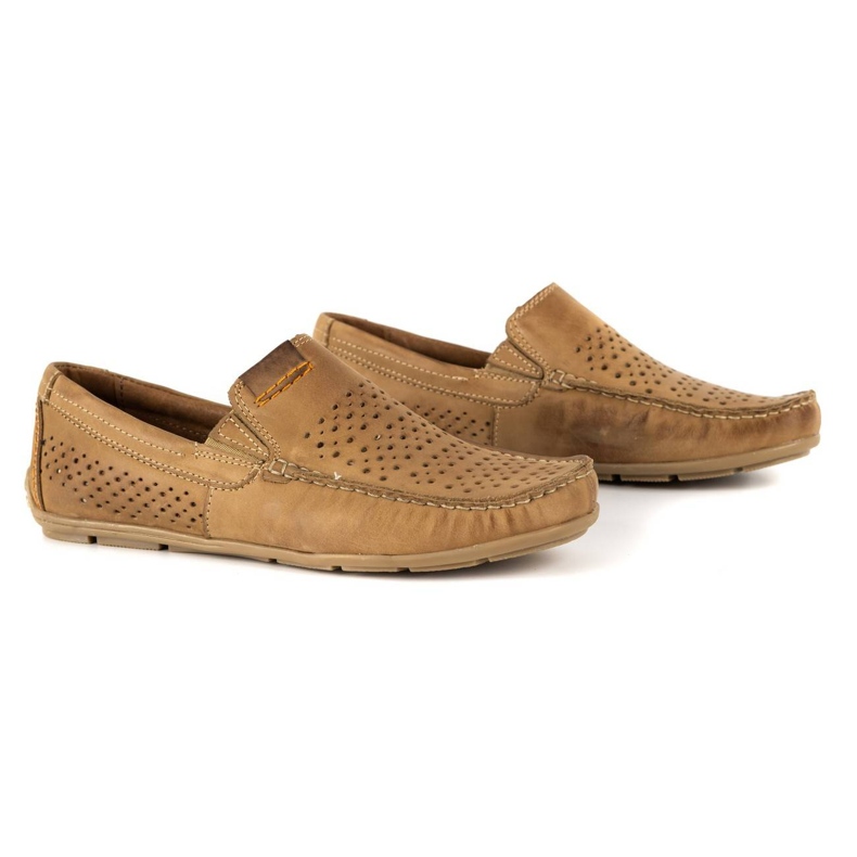 Olivier Men's shoes moccasin 906 for the summer beige