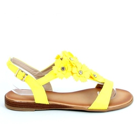 Yellow women's sandals F3273 Yellow