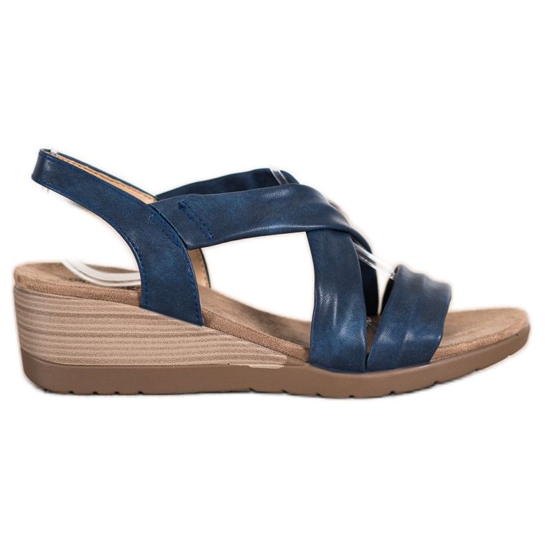 S. BARSKI Wedge Sandals S.BARSKI blue S. BARSKI Wedge Sandals S.BARSKI blue