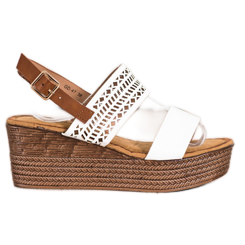 S. BARSKI White Sandals On Wedge S.BARSKI brown