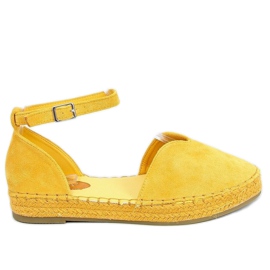 Women's espadrilles with a cut in honey 1219 Yellow