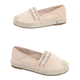 Beige Espadrilles with shells 6771 Beige