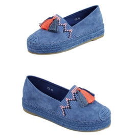 Blue 1735 Blue fringed espadrilles Blue 1735 Blue fringed espadrilles