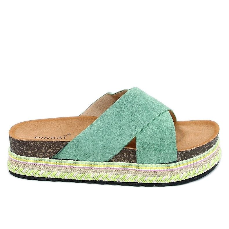 Green cork slippers LS016 Green