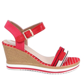 Red wedge sandals A89832 Red Red wedge sandals A89832 Red