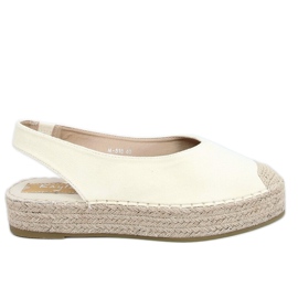 Yellow Espadrilles with open heels, yellow M-518 Yellow