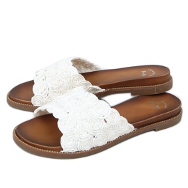 White Women's slippers H006 Blanco