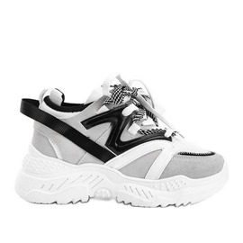 Gray sneakers on a thick Aracela sole grey