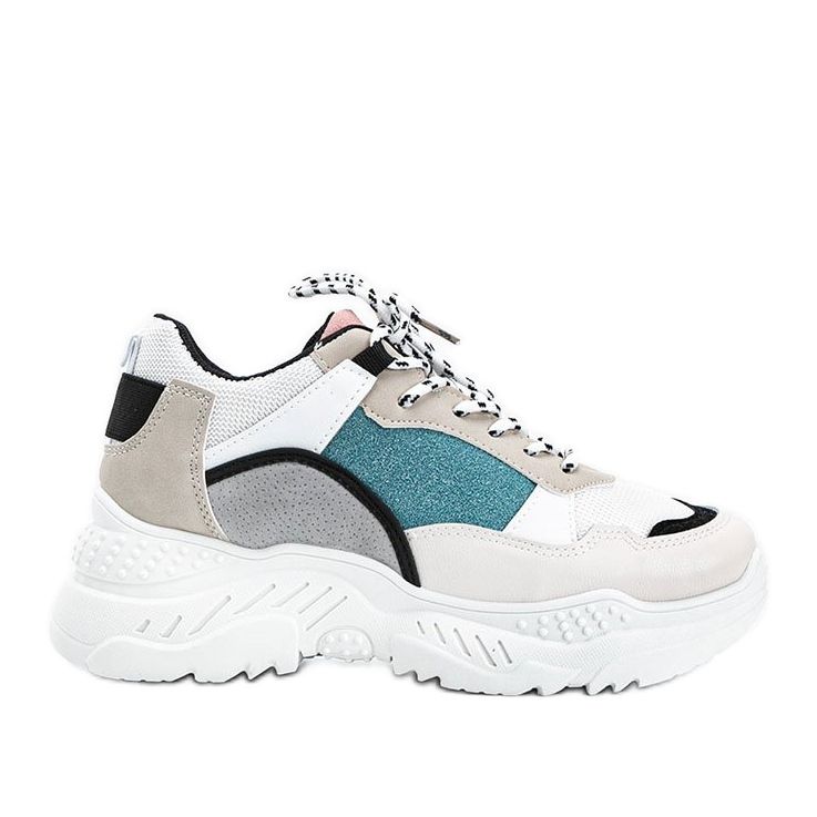 Beige sneakers with a thick Joana sole