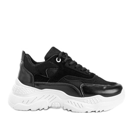 Black sneakers with a thick Kail sole