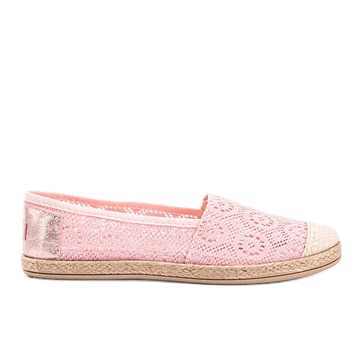 Mandy's pink fabric espadrilles