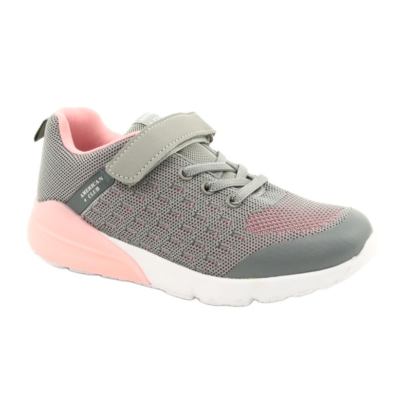 American Club Girls' Sport shoes with Velcro RL11 Gray-Pink grey American Club Girls' Sport shoes with Velcro RL11 Gray-Pink grey