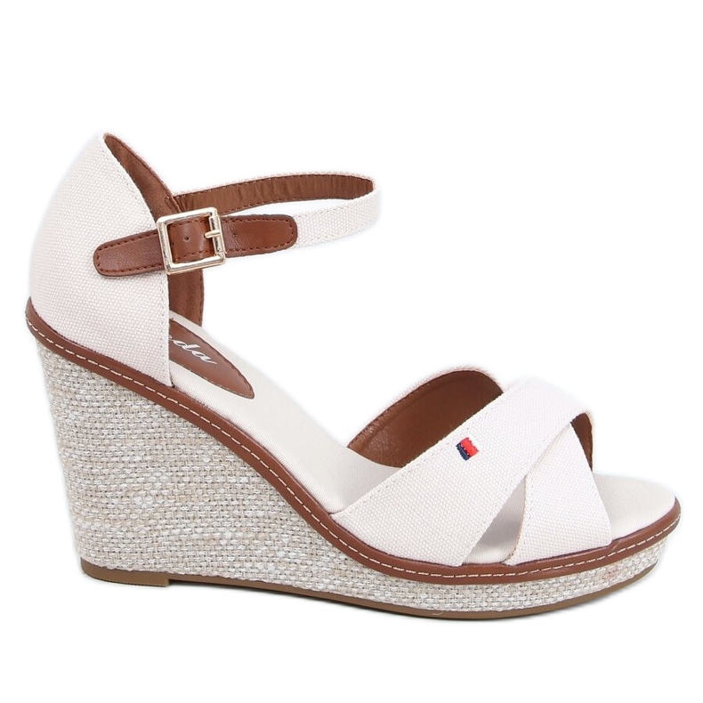 Sandals on a beige wedge BL-70 Beige