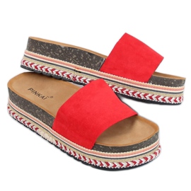 Red cork slippers LS015 Red