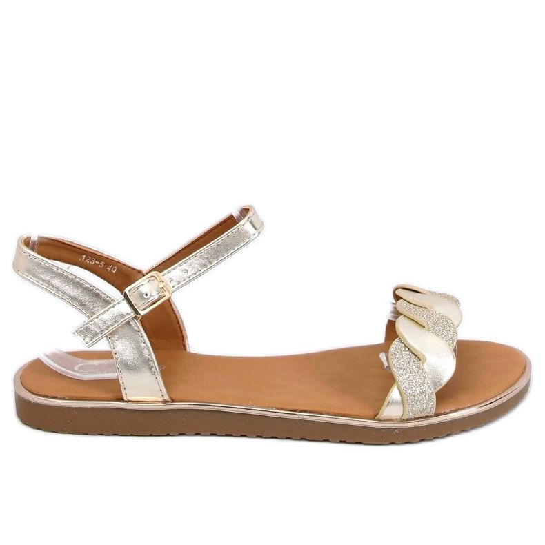 Gold women's sandals 123-5 Gold golden